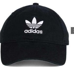 Adidas Originals Pre-Curve Washed Adjustable Hat - Black/White One Size